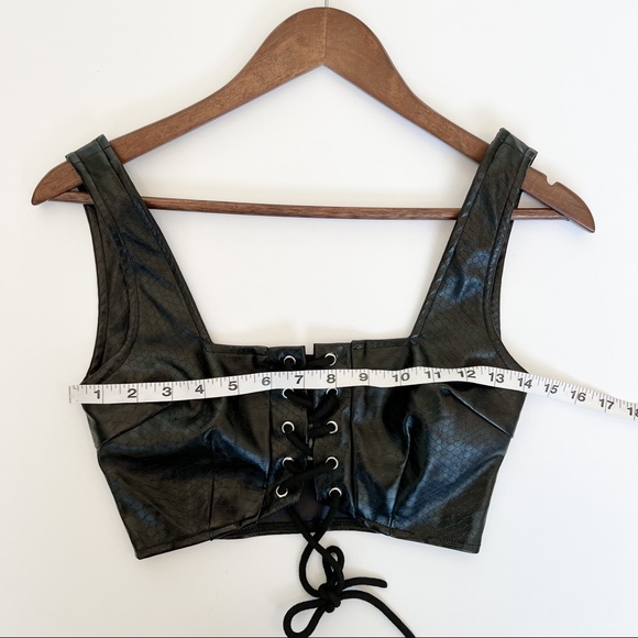 PRINCESS POLLY Women’s Black Tie Crop Size US 2 - Picture 4 of 6